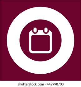Calendar  icon,  isolated. Flat  design.