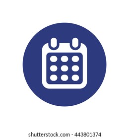 Calendar  icon,  isolated. Flat  design.