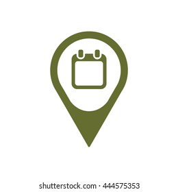 Calendar  icon,  isolated. Flat  design.