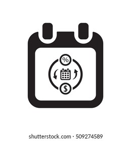 Calendar    icon,  isolated. Flat  design.