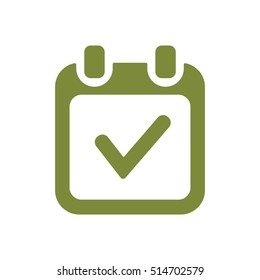Calendar  icon, isolated. Flat design.