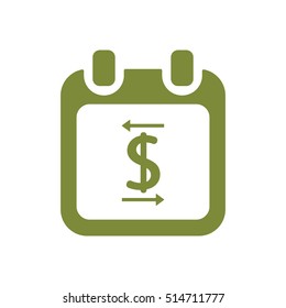 Calendar  icon, isolated. Flat design 