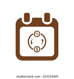  Calendar   icon,  isolated. Flat  design.