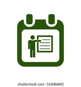 Calendar  icon,  isolated.   Flat design.