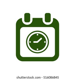 Calendar  icon,  isolated.   Flat design.