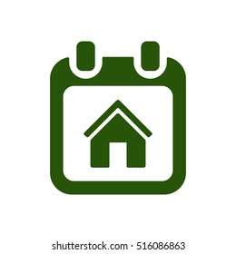 Calendar  icon,  isolated.   Flat design.