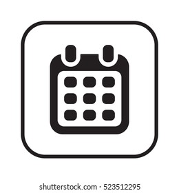 Calendar   icon, isolated. Flat  design. 