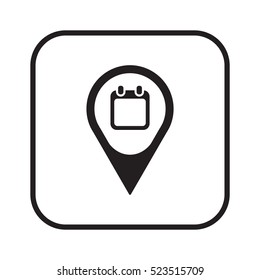 Calendar   icon, isolated. Flat  design. 