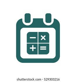 Calendar  icon, isolated. Flat design.