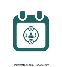 Calendar  icon, isolated. Flat design.