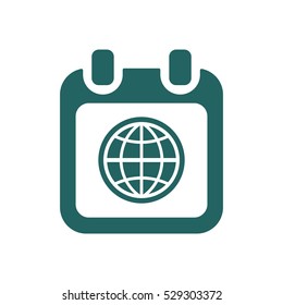 Calendar  icon, isolated. Flat design.