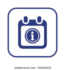 Calendar  icon, isolated. Flat design.
