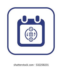 Calendar  icon, isolated. Flat design.