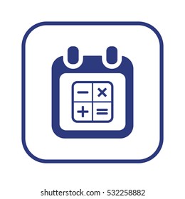 Calendar  icon, isolated. Flat design.