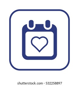 Calendar  icon, isolated. Flat design.