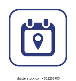 Calendar  icon, isolated. Flat design.