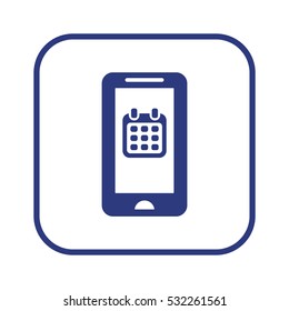 Calendar   icon, isolated. Flat  design. 
