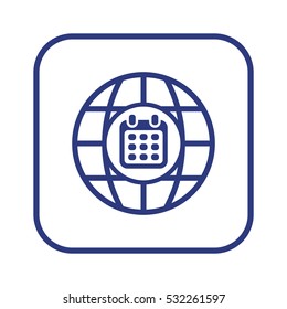 Calendar   icon, isolated. Flat  design. 