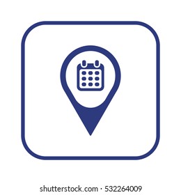 Calendar   icon, isolated. Flat  design. 
