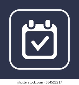 Calendar  icon, isolated. Flat design.