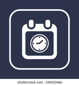 Calendar  icon, isolated. Flat design.