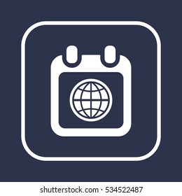 Calendar  icon, isolated. Flat design.