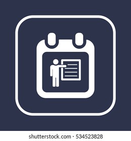 Calendar  icon, isolated. Flat design.