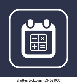 Calendar  icon, isolated. Flat design.
