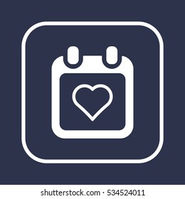Calendar  icon, isolated. Flat design.
