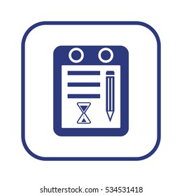 Calendar  icon,  isolated. Flat  design.