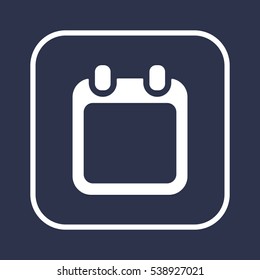 Calendar   icon, isolated. Flat  design. 