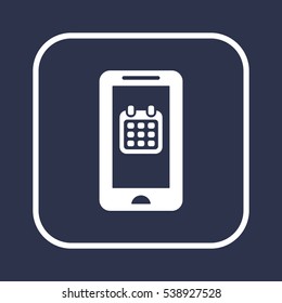 Calendar   icon, isolated. Flat  design. 