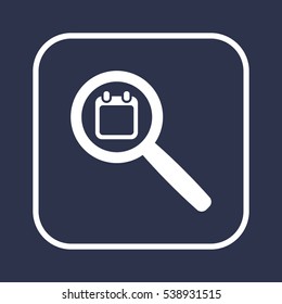 Calendar   icon, isolated. Flat  design. 
