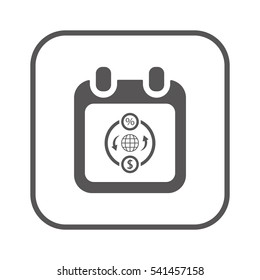 Calendar  icon, isolated. Flat design.