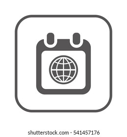 Calendar  icon, isolated. Flat design.