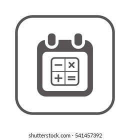 Calendar  icon, isolated. Flat design.