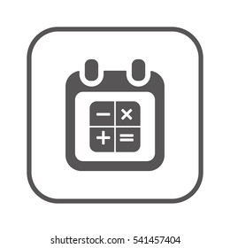Calendar  icon, isolated. Flat design.