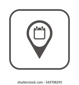 Calendar   icon, isolated. Flat  design. 