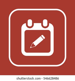 Calendar  icon, isolated. Flat design.