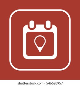 Calendar  icon, isolated. Flat design.