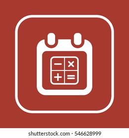 Calendar  icon, isolated. Flat design.