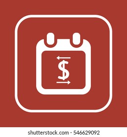 Calendar  icon, isolated. Flat design.