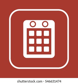 Calendar  icon,  isolated. Flat  design.
