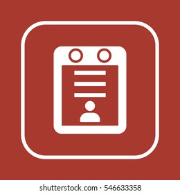 Calendar  icon,  isolated. Flat  design.
