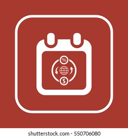 Calendar  icon, isolated. Flat design.