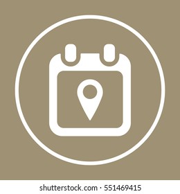 Calendar  icon, isolated. Flat design.
