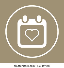 Calendar  icon, isolated. Flat design.