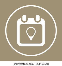 Calendar  icon, isolated. Flat design.