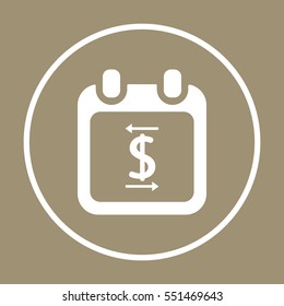 Calendar  icon, isolated. Flat design.