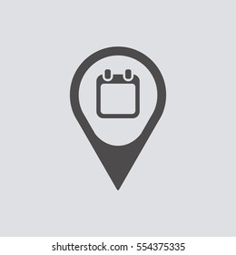Calendar   icon, isolated. Flat  design. 